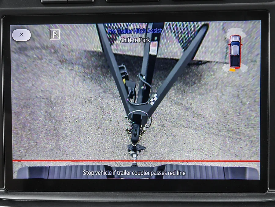 The backup camera in a ford super duty.