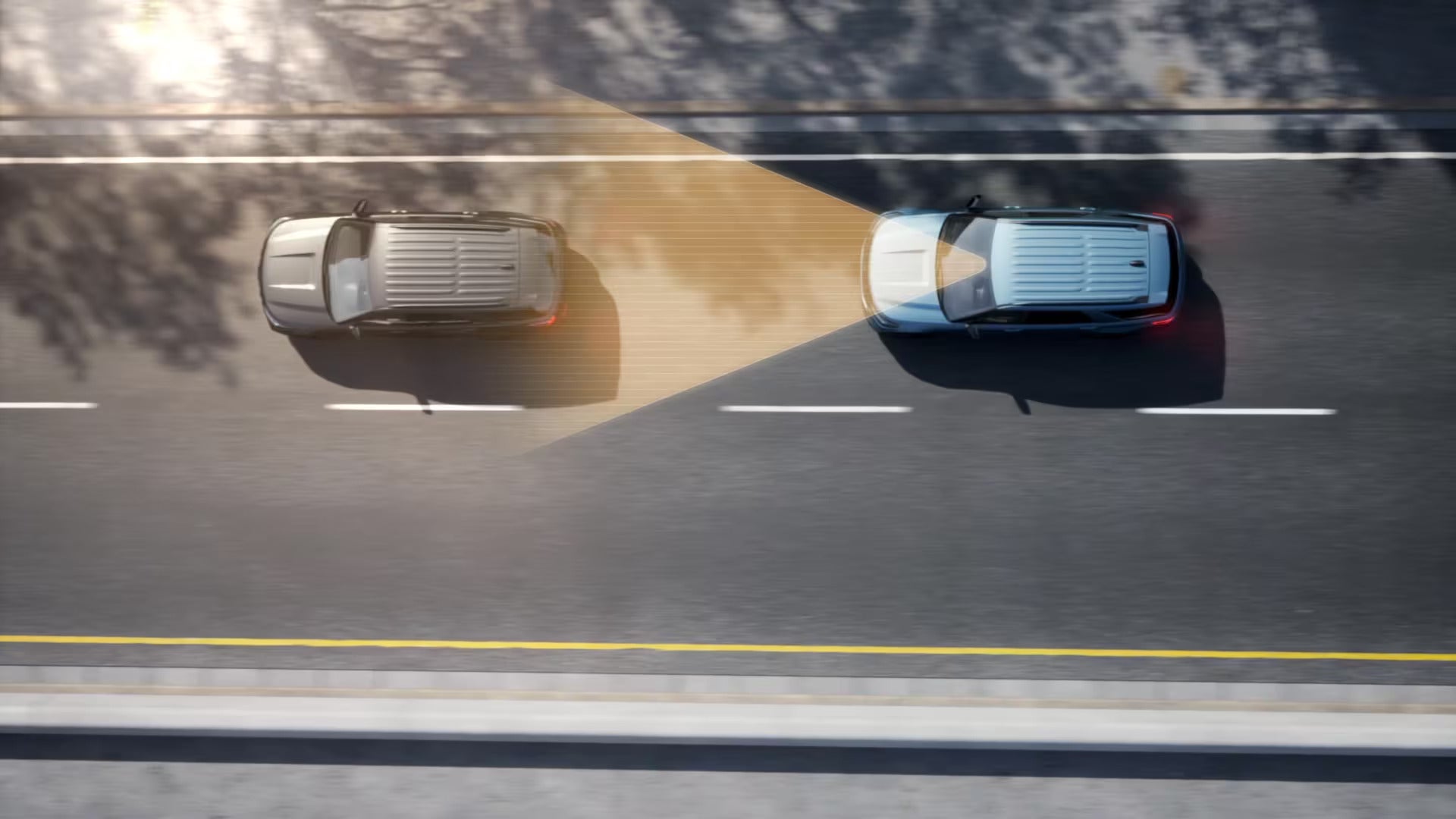 2025 Ford Explorer equipped with radar-based safety system on the highway.